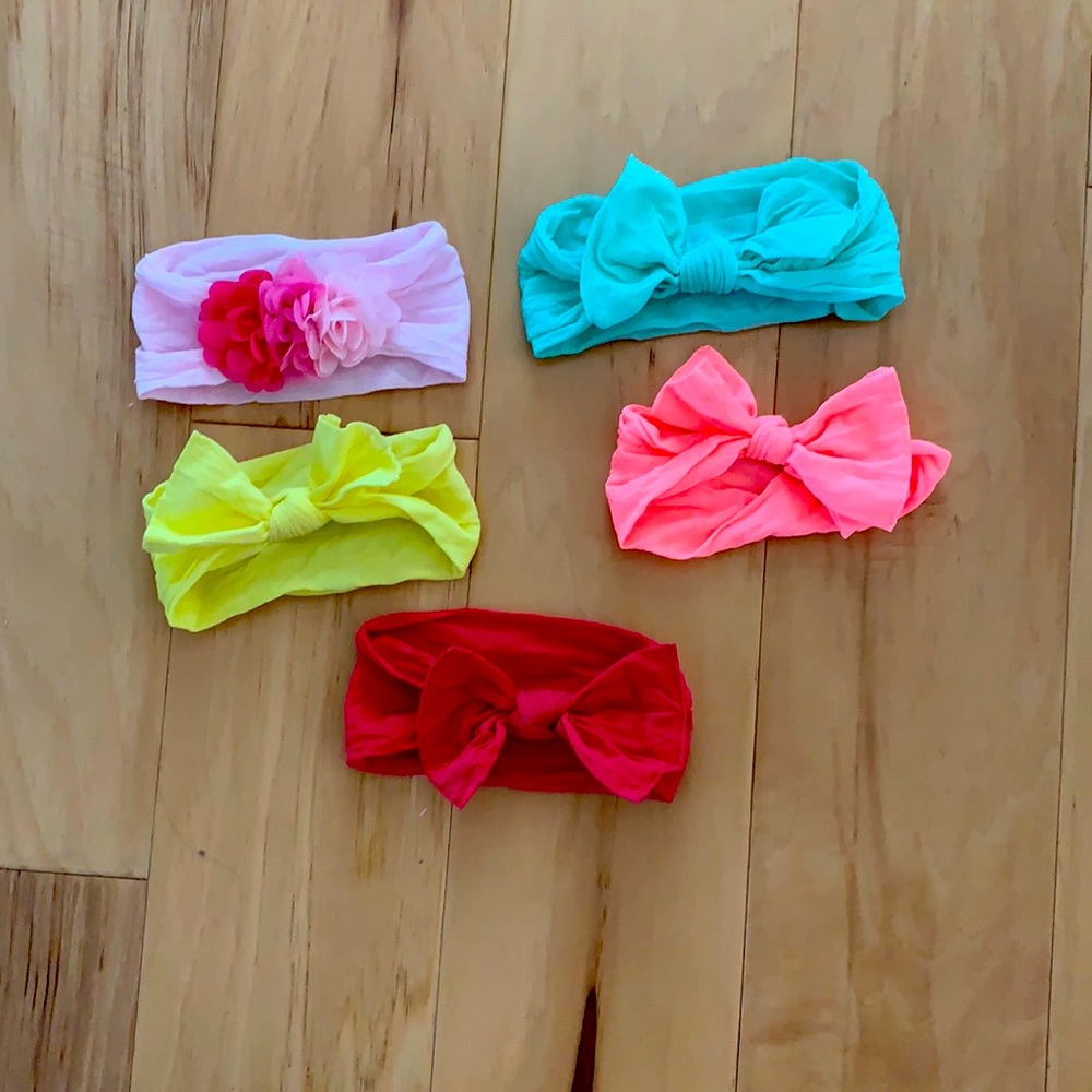 Bundle of 5 Baby Bling Bows - Summer!